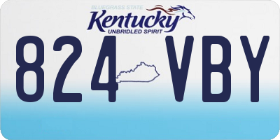 KY license plate 824VBY
