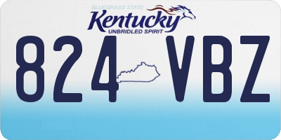 KY license plate 824VBZ