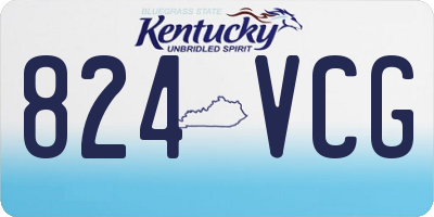 KY license plate 824VCG