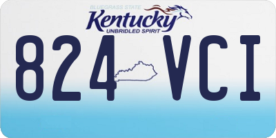 KY license plate 824VCI