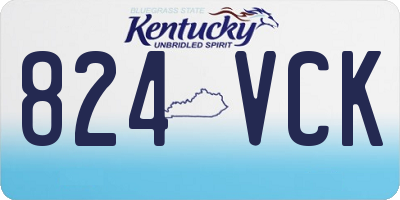 KY license plate 824VCK