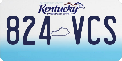 KY license plate 824VCS