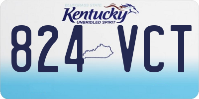 KY license plate 824VCT