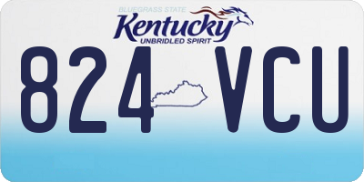 KY license plate 824VCU