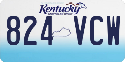 KY license plate 824VCW