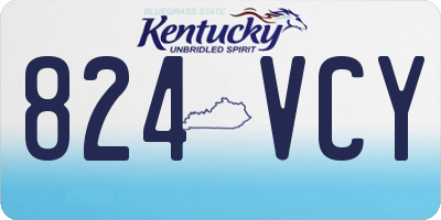 KY license plate 824VCY