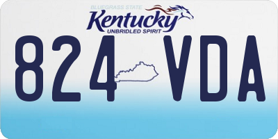 KY license plate 824VDA