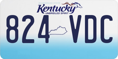 KY license plate 824VDC