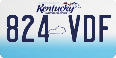 KY license plate 824VDF
