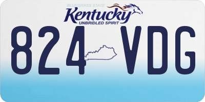 KY license plate 824VDG