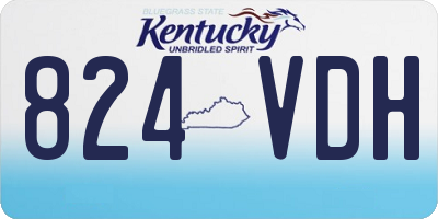 KY license plate 824VDH