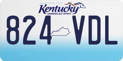KY license plate 824VDL