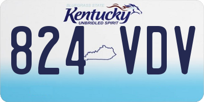 KY license plate 824VDV