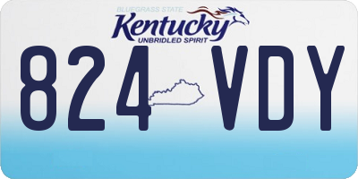 KY license plate 824VDY