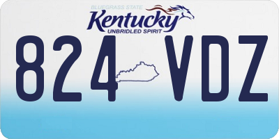 KY license plate 824VDZ