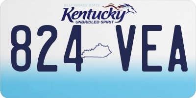 KY license plate 824VEA