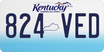 KY license plate 824VED
