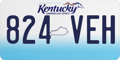 KY license plate 824VEH