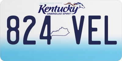 KY license plate 824VEL