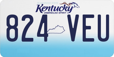 KY license plate 824VEU