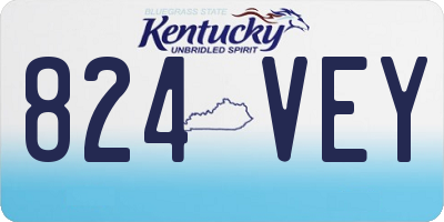 KY license plate 824VEY