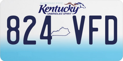 KY license plate 824VFD