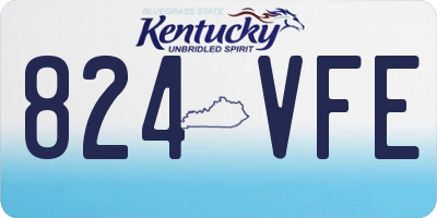 KY license plate 824VFE