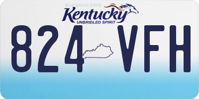 KY license plate 824VFH