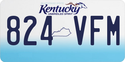 KY license plate 824VFM
