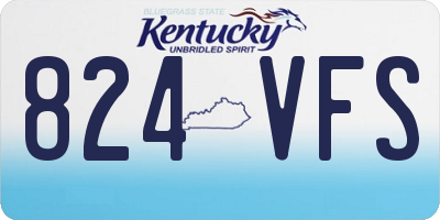 KY license plate 824VFS