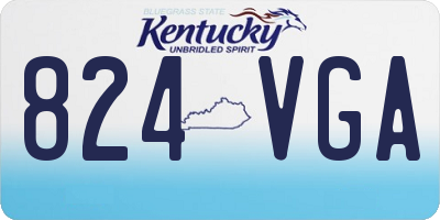 KY license plate 824VGA