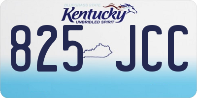 KY license plate 825JCC