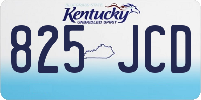 KY license plate 825JCD