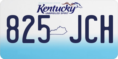 KY license plate 825JCH