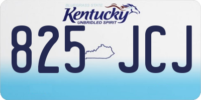 KY license plate 825JCJ