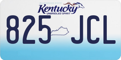 KY license plate 825JCL