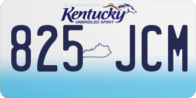 KY license plate 825JCM