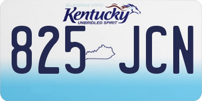 KY license plate 825JCN