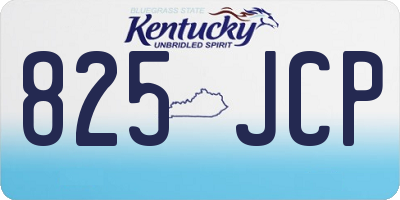 KY license plate 825JCP