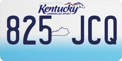 KY license plate 825JCQ