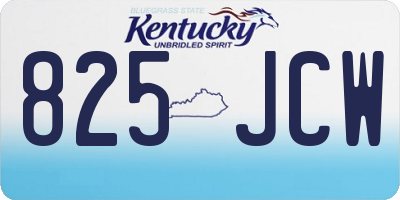 KY license plate 825JCW
