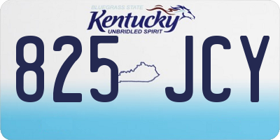 KY license plate 825JCY