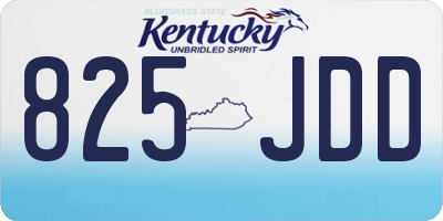 KY license plate 825JDD