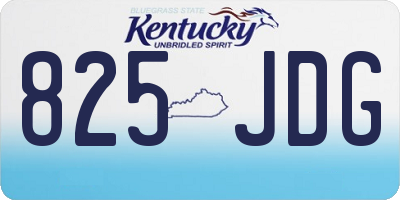 KY license plate 825JDG