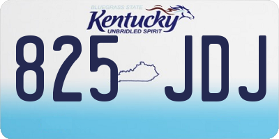 KY license plate 825JDJ