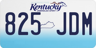 KY license plate 825JDM