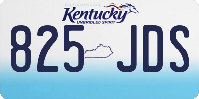 KY license plate 825JDS