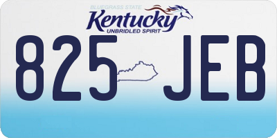 KY license plate 825JEB
