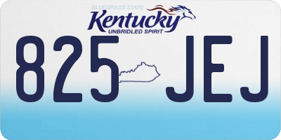 KY license plate 825JEJ