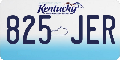 KY license plate 825JER